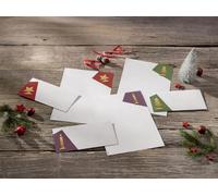 SIGEL DU257 Enveloppe de Noël "Cut-out style" - blanc, rouge, vert - gommée - DIN long - 25 pièces
