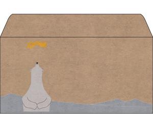 SIGEL DU260 Enveloppe de Noël "Polar bear with shooting star", gommées, DL, 25 pièces