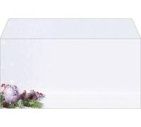 SIGEL DU443 Enveloppe de Noël "Charmful Christmas" - bleu, vert, marron - gommée - DIN long - 25 enveloppes