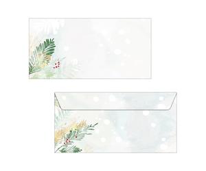 SIGEL DU481 Enveloppe de Noël "Christmas Forest Watercolor", gommées, DL, 50 enveloppes