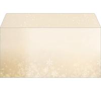 SIGEL DU633 Enveloppe de Noël "Golden Christmas Night" - or, blanc - gommée - DIN long - 25 enveloppes