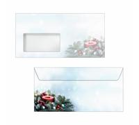 SIGEL DU640 Lot de 50 enveloppes de Noël gommées Vert/rouge Format DIN long