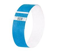SIGEL Eb211 120 Bracelets d'Identification et de Contrôle Personnalisables, 25,5 X 2,5 cm, Bleu Fluo