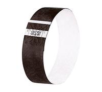 SIGEL Eb215 120 Bracelets d'Identification et de Contrôle Personnalisables, 25,5 X 2,5 cm, Noir