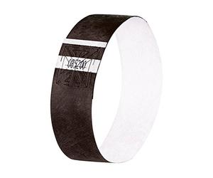 SIGEL Eb215 120 Bracelets d'Identification et de Contrôle Personnalisables, 25,5 X 2,5 cm, Noir