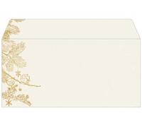 SIGEL DU422 Lot de 50 enveloppes de Noël gommées Motif Noël doré Format DL