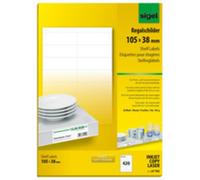 SIGEL Etiquette pour étagère, 105 x 38 mm, blanc, 170 g/m2