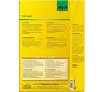 sigel Etiquette pour étagère, 105 x 38 mm, blanc, 170 g/m2 Blanc G