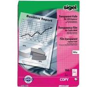 sigel - film pour copieurs noir/blanc, format A4, transparent, 100f G