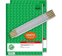 sigel Formulaire "Journal de chantier" A4 + mètre pliant 3 x 40 feuilles