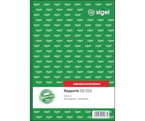 Sigel formulaires - rapporte A5 Papier carbone, 2 x 40 feuillets 1 Stück