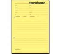 Sigel formularbuch gesprchsnotiz, a5, 50 blatt, gelb ge513