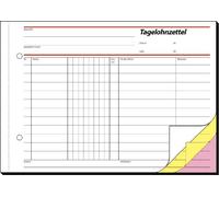 Sigel Formularbuch "Tagelohnbuch", A5 Quer, 3 X 40 Blatt, Sd