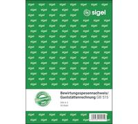Sigel gb515 bewirtung spesen la détection/Restauration facture, 2seitig Imprimé, A5, 50 feuilles
