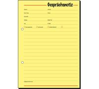 Sigel formularbuch gesprchsnotiz, a5, 50 blatt, gelb ge513