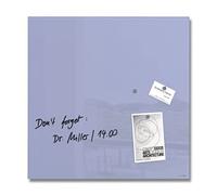 SIGEL GL119 Tableau magnétique en verre premium, surface brillante, 48 x 48 cm, verre de sécurité, montage facile, 3 aimants néodyme inclus, lavande - Artverum