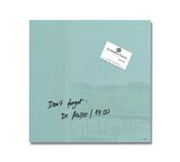 SIGEL GL133 Tableau magnétique en verre premium, surface brillante, 30 x 30 cm, verre de sécurité, montage facile, 2 aimants néodyme inclus, aqua-marine - Artverum