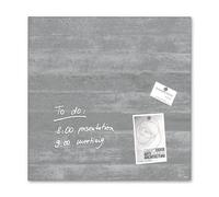 SIGEL GL168 Tableau magnétique en verre premium, surface brillante, 48 x 48 cm, verre de sécurité, montage facile, 3 aimants néodyme inclus, gris - Artverum