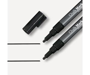 SIGEL GL177 Lot de 24 marqueurs à craie liquide 20, effaçables, Pointes ogives Ø 1 à 2 mm, noir