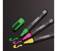 SIGEL GL182 Lot de 30 marqueurs à craie liquide 50, effaçables, Pointes biseautées 1-5 mm, rose/vert/jaune