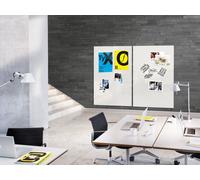SIGEL GL220 Tableau blanc en verre / grand tableau magnétique en verre Artverum, 100x150 cm, super-blanc