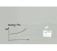 SIGEL GL221 Tableau blanc en verre / grand tableau magnétique en verre Artverum, 150x100 cm, gris