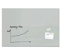 SIGEL GL221 Tableau magnétique en verre premium, surface brillante, 150 x 100 cm, verre de sécurité, montage facile, 2 aimants néodyme inclus, gris - Artverum