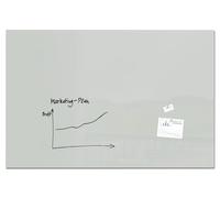 SIGEL GL231 Tableau magnétique en verre premium, surface brillante, 180 x 120 cm, verre de sécurité, montage facile, 2 aimants néodyme inclus, gris - Artverum