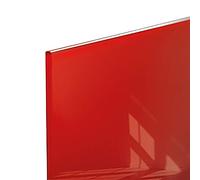 SIGEL GL242 Tableau magnétique en verre premium, surface brillante, 130 x 55 cm, verre de sécurité, montage facile, 2 aimants néodyme inclus, rouge - Artverum