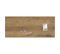 SIGEL GL247 Tableau magnétique en verre premium, surface brillante, 130 x 55 cm, verre de sécurité, montage facile, 2 aimants néodyme inclus, brun - Artverum