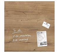 SIGEL GL254 Tableau magnétique en verre premium, surface brillante, 48 x 48 cm, verre de sécurité, montage facile, 3 aimants néodyme inclus, brun - Artverum