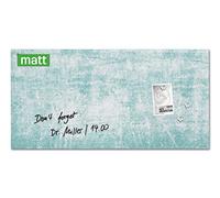 SIGEL GL287 Tableau magnétique en verre premium, surface mate, 91 x 46 cm, verre de sécurité, montage facile, 3 aimants néodyme inclus, turquoise - Artverum