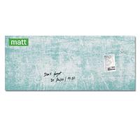 SIGEL GL297 Tableau magnétique en verre premium, surface mate, 130 x 55 cm, verre de sécurité, montage facile, 2 aimants néodyme inclus, turquoise - Artverum