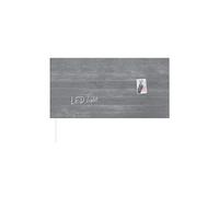Sigel GL406 Tableau magnétique en verre Artverum LED 91 x 46 cm - béton structuré, gris