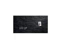 Sigel GL407 Tableau magnétique en verre Artverum LED 91 x 46 cm - pierre de schiste, noir