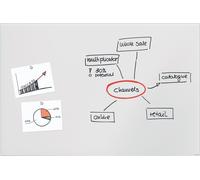 SIGEL GL520 Tableau blanc en verre / grand tableau magnétique Artverum, 150 x 100 cm, mat super-blanc