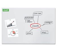 SIGEL GL520 Tableau magnétique en verre / Tableau blanc premium, surface mate, 150 x 100 cm, verre de sécurité, montage facile, 2 aimants néodyme inclus, super blanc - Artverum