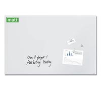 SIGEL GL541 Tableau magnétique en verre premium, surface mate, 100 x 65 cm, verre de sécurité, montage facile, 3 aimants néodyme inclus, super blanc - Artverum