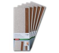 SIGEL GM221/5 Carte des boissons - 5 pièces - fourni avec 2 pochettes transparentes 4 vues pour 8 feuilles - reliure à cordon élastique - 1/2 A4 - gris clair/brun