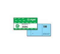Sigel Bloc GN101 de 100 bons numérotés consécutifs de 1 à 100, 10,5 x 5 cm, papier durable – 1 bloc