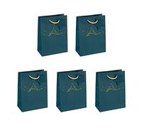 Sigel Pochettes cadeaux GT035 – Arbre de Noël – 17 x 23 cm – Bleu pétrole – 5 pièces