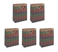 SIGEL GT043 Sac cadeau grand, vert, rouge, violet, 26 x 33 cm