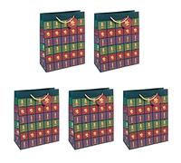 SIGEL GT046 Sac cadeau grand, vert, rouge, violet, 26 x 33 cm