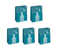 SIGEL GT053 Sac cadeau petit, bleu pétrole, 17 x 23 cm