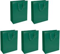 Sigel Gt504 Lot De 5 Sacs Cadeaux, Moyenne, 23 X 17 Cm, Mat, Bleu Foncé