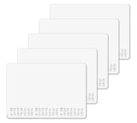 SIGEL H6301/5 Lot de 5 sous-mains en papier, et coins arrondis, calendriers sur 3 ans et semainier, design dotted, A2 (59.5 x 41 cm), blanc et gris, 30 feuilles