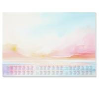 SIGEL H6313 Sous-main en papier, calendriers sur 3 ans et semainier, design magic sunset, A2 (59.5 x 41 cm), bleu clair/rose/jaune ensoleillé/orange, 30 feuilles