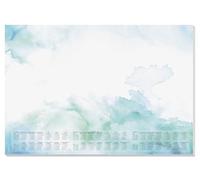 SIGEL H6314 Sous-main en papier, calendriers sur 3 ans et semainier, design watercolor sea, A2 (59.5 x 41 cm), bleu clair/rose/jaune ensoleillé/orange, 30 feuilles