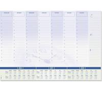 sigel Sous-main papier H6350 – Planning semainier, calendriers 3 ans, A2, bleu et blanc, 30 feuilles