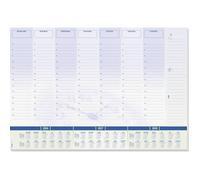 Sigel H6350 Sous-main planning hebdomadaire planning journalier blanc bleu (l x H) 59.50 cm x 41 cm